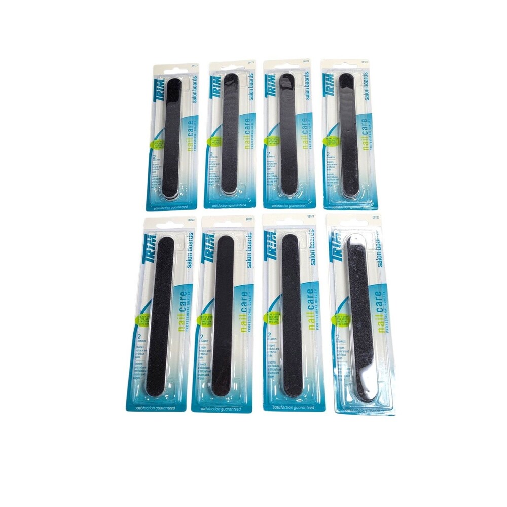 8 Packs Trim Nail Care Black Salon Board 2 Packs Heavy Duty/Medium